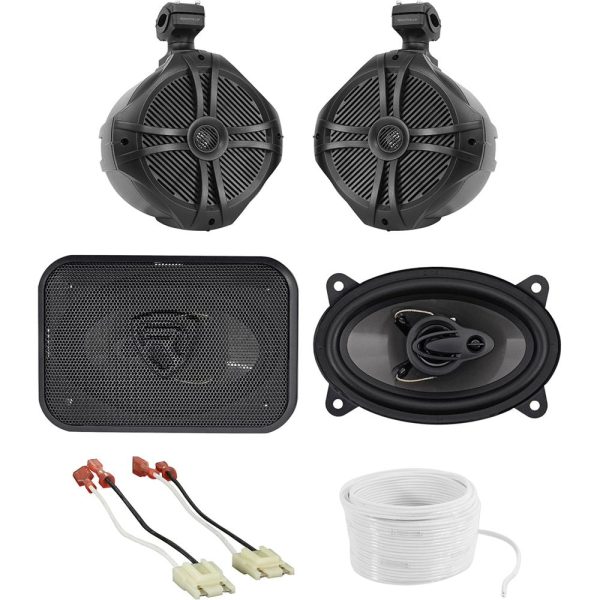 8  Swivel Tower Speakers+Front Speaker Upgrade For 1987-1995 JEEP WRANGLER YJ Online