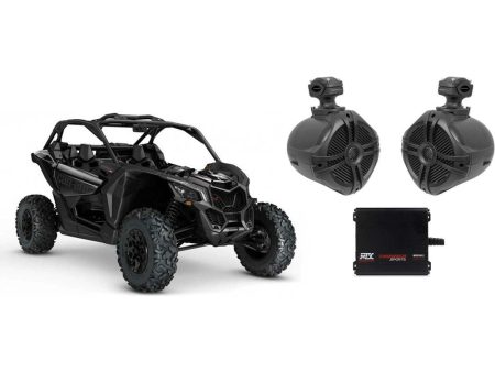 6.5  250w Rollbar Roll Cage Tower Speakers+MTX 2-Ch. Amp for Can-Am Maverick For Discount