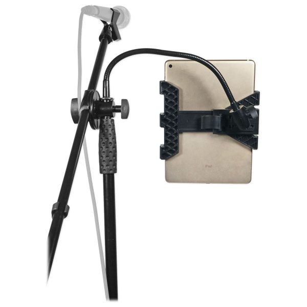 Rockville Tripod Karaoke Microphone Mic Stand w iPad Tablet Clip Mount+Carry Bag Cheap