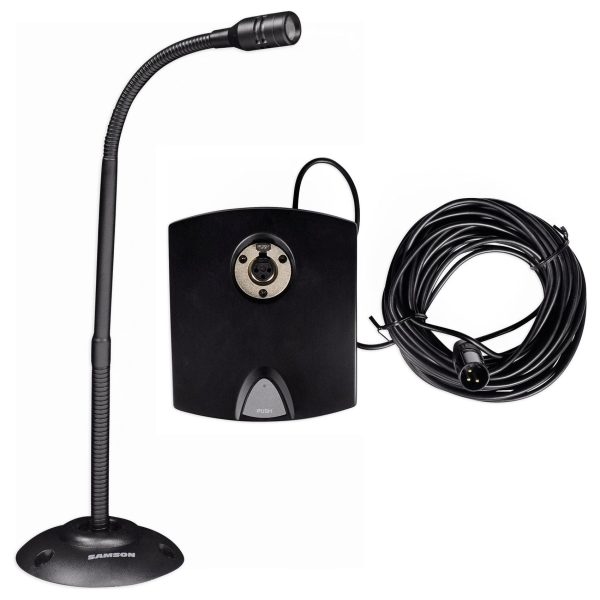 Samson CM15P 15  Podium Microphone Church Mic+Weighted Base w Talk Mute Switch For Discount