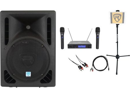 Rockville Powered 10  ipad iphone Android Laptop T.V Pro Karaoke Machine System For Discount