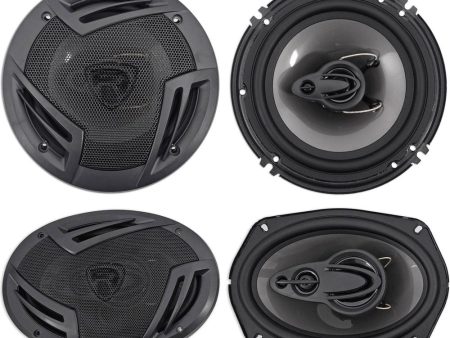 Rockville Front+Rear Speaker Replacement For 2005-2007 INFINITI G35 Cheap