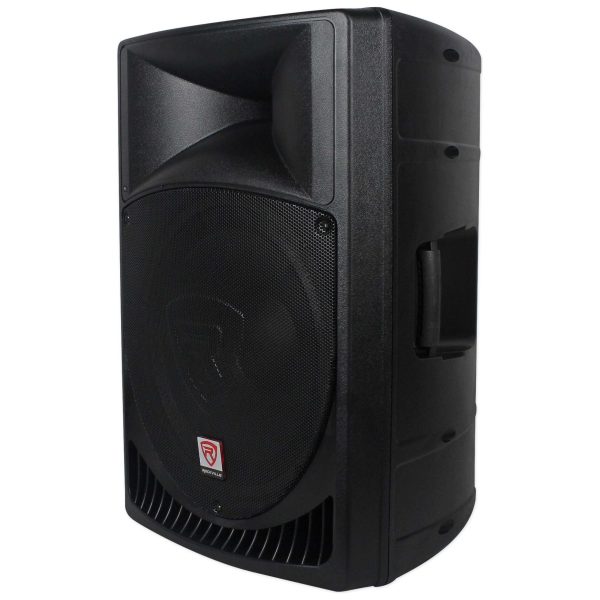 Pair Rockville RPG15 15  2000w Powered PA DJ Speakers + 2 Stands + 2 Cables+Bag on Sale