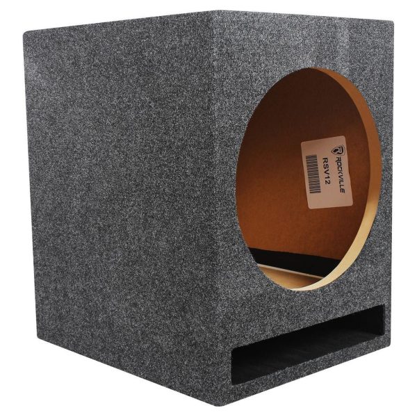 Rockville Vented Sub Box Enclosure For Rockford Fosgate R2D2-12 12  Subwoofer Discount