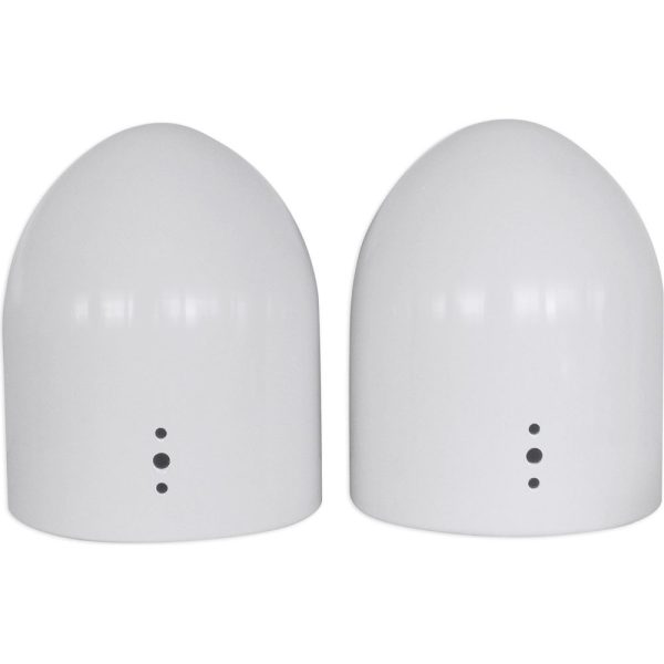 (2) Rockville RKL80MB 8  900 Watt Marine Wakeboard LED Tower Speakers in White on Sale