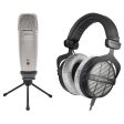 Samson C01U Pro Recording Podcasting Microphone+DT-990 Beyerdynamic Headphones Fashion