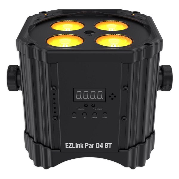 (6) Chauvet DJ Ezlink Par Q4 BT Wireless Battery Bluetooth Wash Lights+Backpack Online Sale