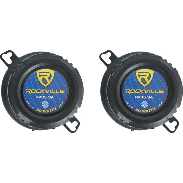 (2) Rockville RV6.3A 6.5  Speakers+(2) 3.5  Speakers+4-Channel Amplifier+Amp Kit Fashion