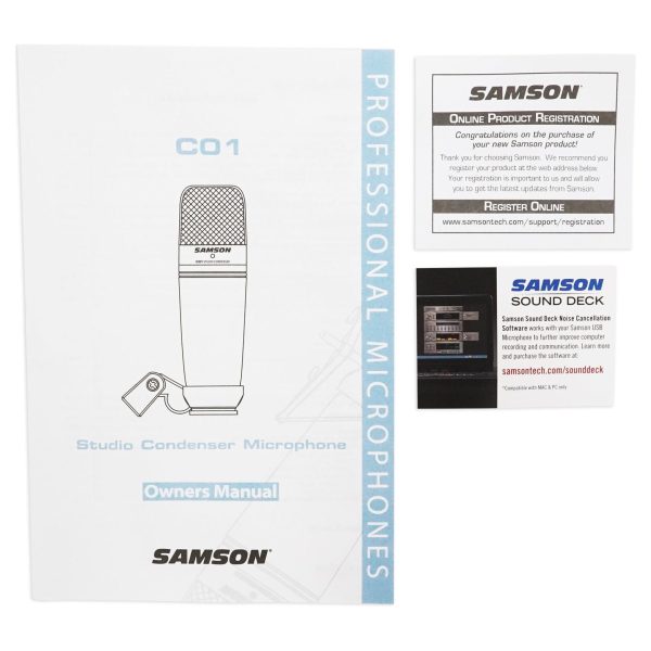 Samson C01 Studio Condenser Recording Microphone+Vocal Booth Shield+Shock Mount For Sale