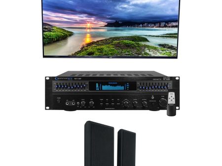 Technical Pro RX113 1500 Watt Home Theater Amplifier Receiver Bundle with (2) 5.25  Speakers Online Sale