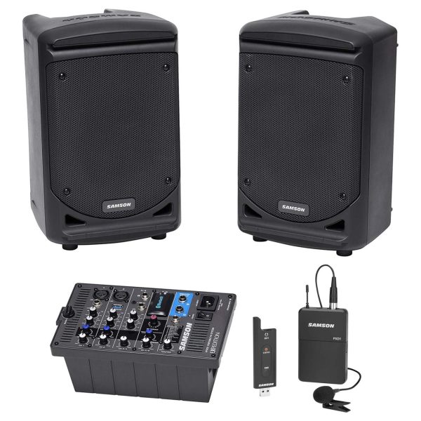 Samson Expedition XP300 300w 6  Portable PA System wBluetooth+Mixer+Lavalier Mic Online Hot Sale