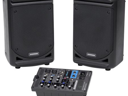 Samson Expedition XP300 300w Portable 6  Bluetooth Powered PA DJ Speakers+Mixer Online