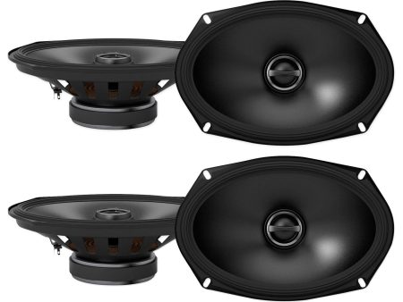 (4) ALPINE S-S69 260 Watt 6x9  Car Audio Coaxial 2-Way Speakers Fashion