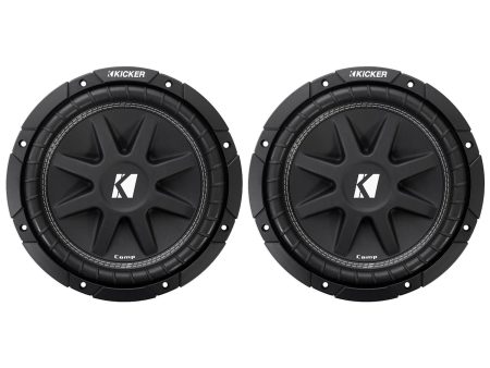 (2) KICKER 43C104 Comp 10  600 Watt SVC 4-ohm Car Audio Subwoofers Subs Fashion