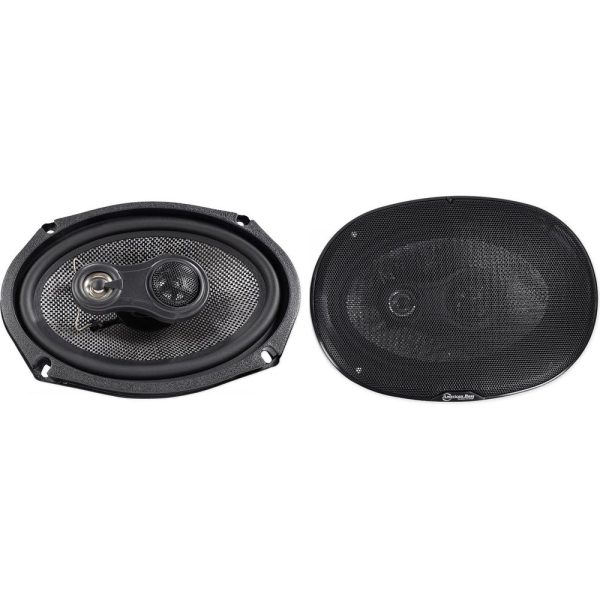 Pair American Bass SQ 6.9 6x9 +SQ 3.5  Car Speakers+4-Channel Amplifier+Wires Hot on Sale