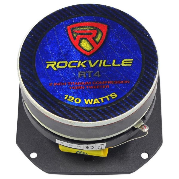 Rockville RT4 2  Home Theater Tweeter Titanium Compression Horn w  120 Watts on Sale