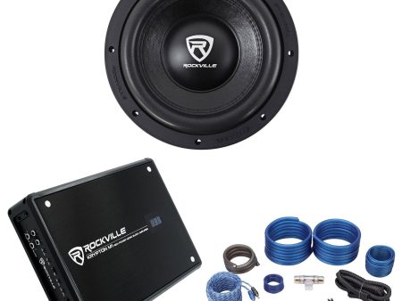 Rockville W10K6D2 V2 10  2000 Watt Car Audio Subwoofer+Mono Amplifier+Amp Kit Sale