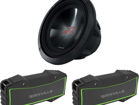 Alpine R2-W12D4 12  750w RMS Car Subwoofer Sub+(2) Stereo Bluetooth Speakers For Discount