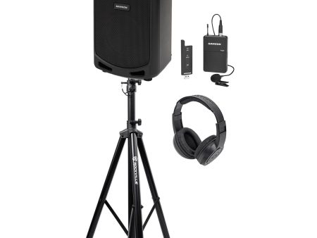 Samson Expedition Escape+ Speaker w Bluetooth+Wireless Lavalier Mic for Speeches Supply