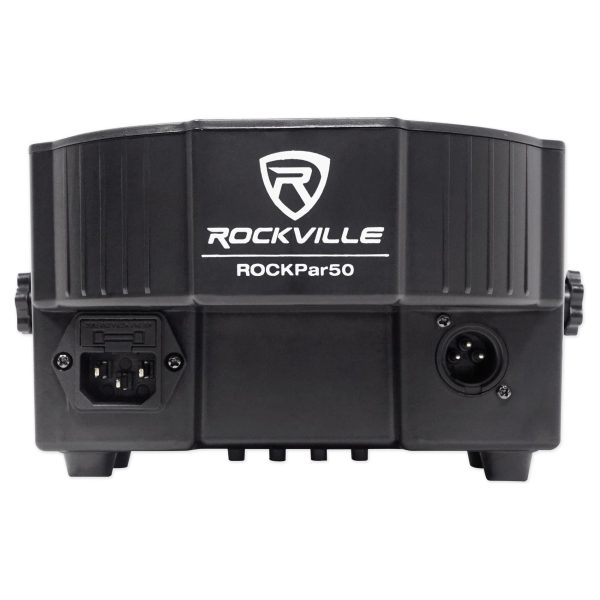 (8) Rockville FHB-118 LED RGB DMX LED PAR Can Wash Lights+(8) Cables+Carry Bags Hot on Sale