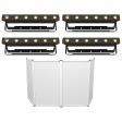 (4) Chauvet DJ Ezlink Strip Q6 BT Wireless Bluetooth Wash Lights + Facade Online Sale