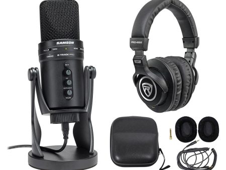 Samson Gaming Streaming Twitch Kit wG-Track Pro Mic+Headphones+Stand Hot on Sale