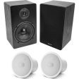 (2) Black 6.5  Home Bookshelf Speakers w Kevlar Woofers+JBL In-JBL Subwoofers Online Sale