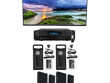 Technical Pro Home Karaoke Machine System+(4) 5.25  Black Wall Mount Speakers Online