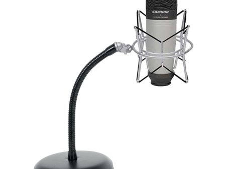 Samson C01 Studio Recording Podcast Microphone+Shock Mount+Gooseneck Mic Stand Online Sale