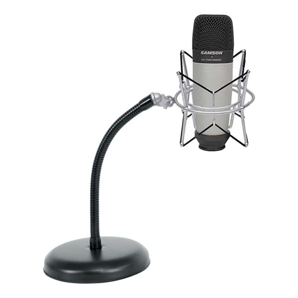 Samson C01 Studio Recording Podcast Microphone+Shock Mount+Gooseneck Mic Stand Online Sale