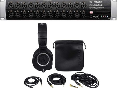 PRESONUS Studiolive 24R Digital Rack Mount Mixer + Audio Technica Headphones Online Sale