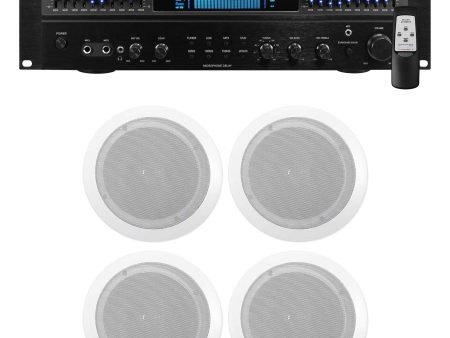 Technical Pro RX113 Home Theater Amplifier Receiver+(4) 6.5  Ceiling Speakers Cheap