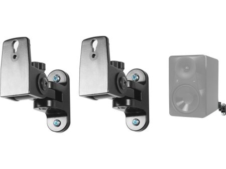 (2) Hidden Wall Mount Swivel Brackets For Mackie MR624 Studio Monitor Speakers on Sale