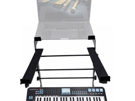 Samson Graphite 49 Key USB MIDI DJ Keyboard Controller+Dual Shelf Studio Stand Supply