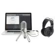 Samson Podcast Recording Podcasting Microphone+Studio Headphones+Cables+Case Sale