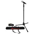 Rockville Pro Mic Kit 1 Karaoke Vocal Microphone + Mic Stand + Carry Bag + Cable Online now