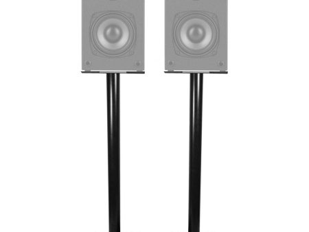 (2) Black 37” Steel Speaker Stands For Dayton Audio B452 4.5  Bookshelf Speakers Cheap