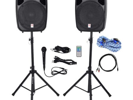 Rockville Dual 15  iphone ipad Android Laptop TV Youtube Karaoke Machine  System For Cheap