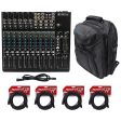 Mackie 1402VLZ4 14-channel Compact Analog Mixer w 6 ONYX Preamps+Backpack+Cables Online Sale