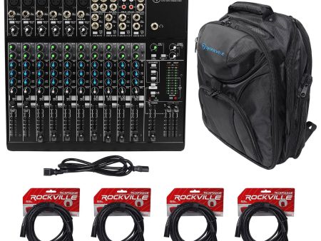 Mackie 1402VLZ4 14-channel Compact Analog Mixer w 6 ONYX Preamps+Backpack+Cables Online Sale