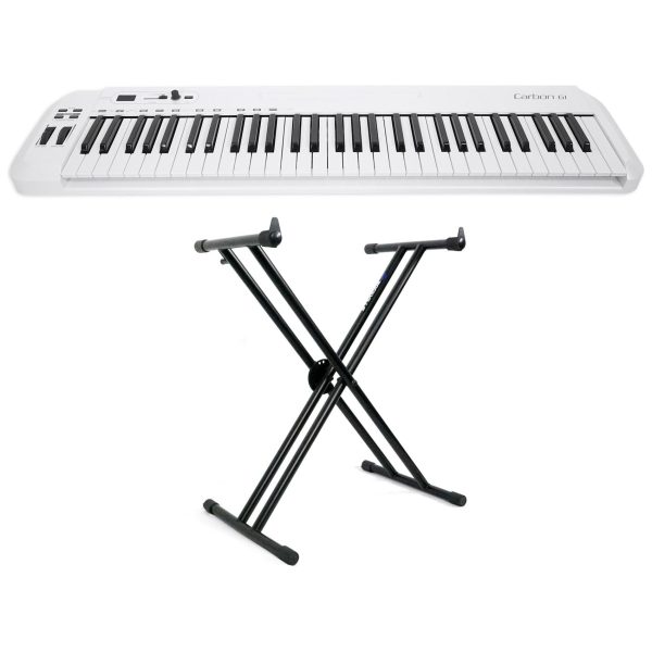 Samson Carbon 61 Key USB MIDI DJ Keyboard Controller + Software + Stand Hot on Sale