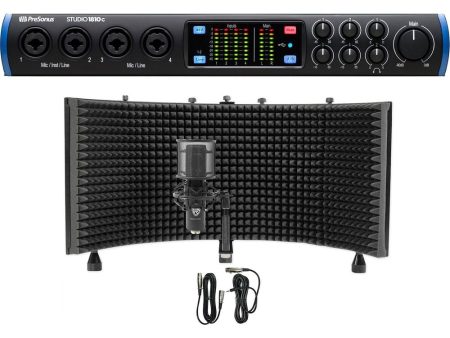 Presonus STUDIO 1810C 18x8 USB-C Audio Recording Interface +Mic and Vocal Shield Sale