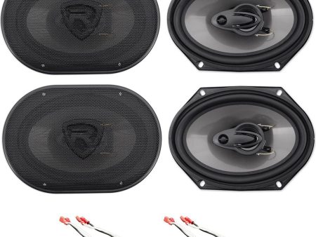 Front+Rear Rockville 6x8  Factory Speaker Replacement For 2001-11 Mazda Tribute For Cheap