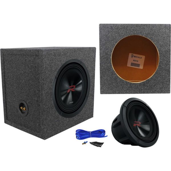 Alpine R2-W10D4 10  750w Dual 4-Ohm Car Audio Subwoofer+Sealed Sub Box Enclosure Online now