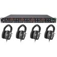 (4) Beyerdynamic DT-150-250 Broadcast Studio Monitoring Headphones Bundle with Mackie Amp Supply