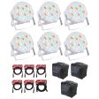 (6) Rockville RockPAR50 White DMX LED RGB PAR Wash Lights+(6) Cables+Carry Bags Discount