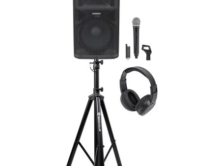 Samson RS112A 12  400w Powered DJ PA Speaker w Bluetooth+Wireless Mic+Headphones on Sale