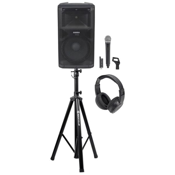 Samson RS112A 12  400w Powered DJ PA Speaker w Bluetooth+Wireless Mic+Headphones on Sale