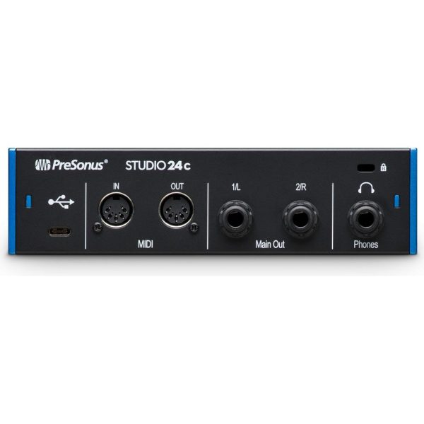 Presonus STUDIO 24C 2x2 USB-C Audio MIDI Recording Interface and Studio Microphone Sale