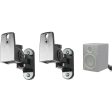 (2) Hidden Wall Mount Swivel Brackets For Mackie CR4BT Studio Monitor Speakers Sale